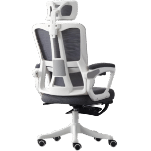 Elegant Laurel Ergonomic Chair - White / Grey